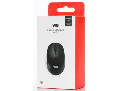 NEUF - Souris sans fil WE Nano Dongle USB -  2.4 GHz - Noir