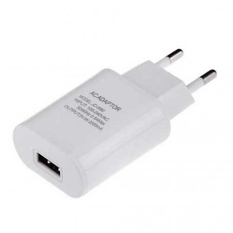 NEUF - Chargeur compatible USB-A ( 5V 1A 5W) - Blanc