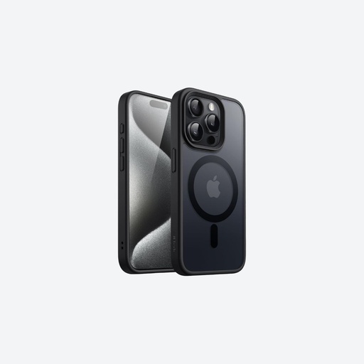 [NEU_01478] NEUF - Coque MagSafe iPhone 15 Pro - Noir fumé