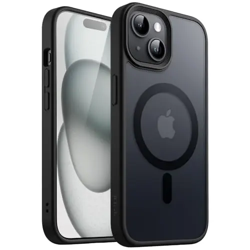 [NEU_01478] NEUF - Coque MagSafe iPhone 15 Pro - Noir fumé